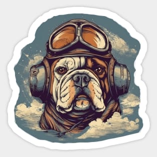 Aviator dog Sticker